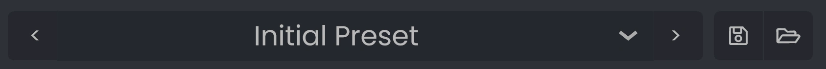 Preset panel